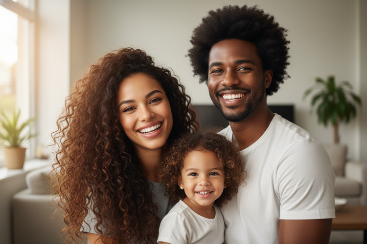 include a child with healty hair